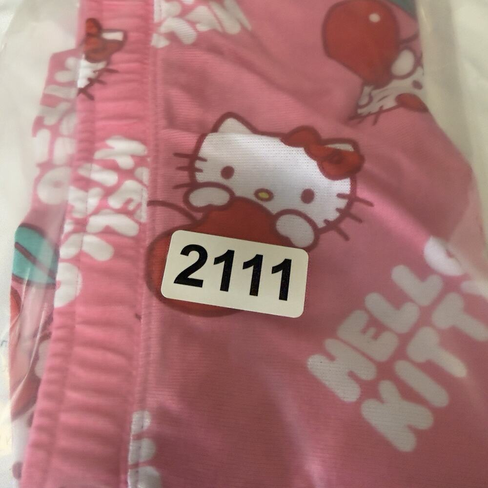 Hello Kitty Women’s Graphic Print Pajama Pants Size 2X 18W 20W Pink Cherry - Picture 11 of 11